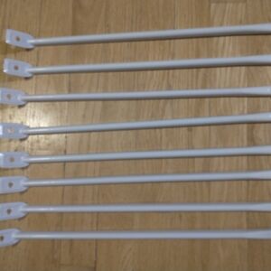 White Closet Rod Support Bars - 8-Pack